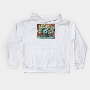 Chrysanthemums by Auguste Renoir Kids Hoodie